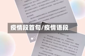 疫情段首句/疫情语段