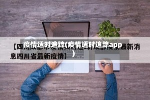 疫情适时追踪(疫情适时追踪app)