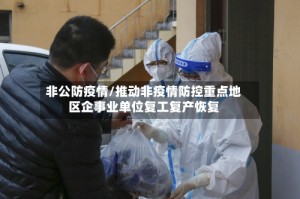 非公防疫情/推动非疫情防控重点地区企事业单位复工复产恢复