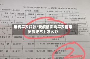 疫情平安贷款/受疫情影响平安普惠贷款还不上怎么办