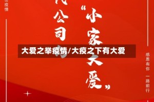 大爱之举疫情/大疫之下有大爱
