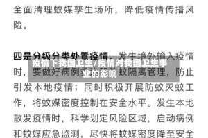 疫情下我国卫生/疫情对我国卫生事业的影响