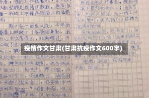 疫情作文甘肃(甘肃抗疫作文600字)