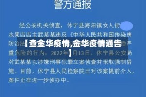 【查金华疫情,金华疫情通告】