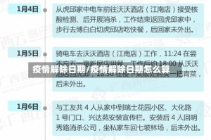 疫情解除日期/疫情解除日期怎么算
