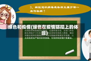 绿色和疫情(绿色在疫情防控上的体现)
