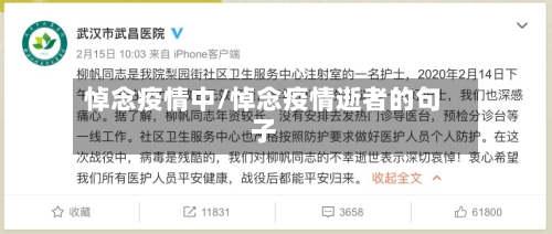 悼念疫情中/悼念疫情逝者的句子-第2张图片